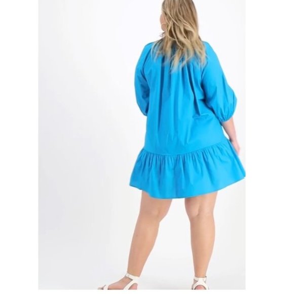 INC A-line shift Cotton Flounce Dress 2X - Picture 6 of 11